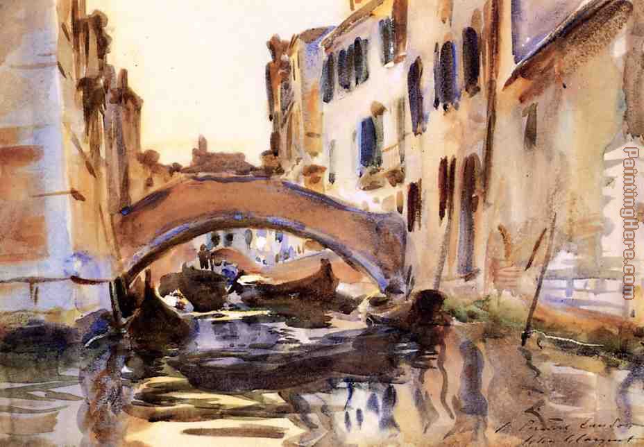 Venetian Canal painting - John Singer Sargent Venetian Canal art painting
